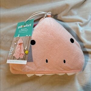 Pillowfort Pink Dinosaur Hooded Towel